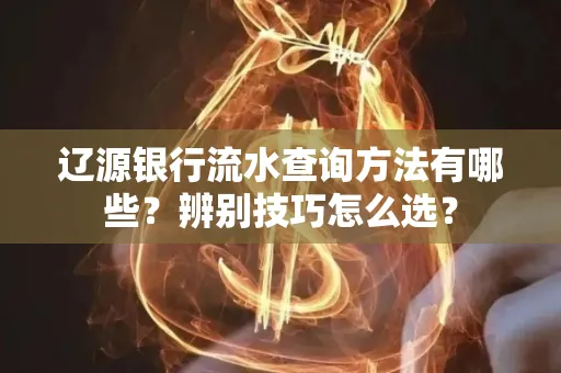 辽源银行流水查询方法有哪些？辨别技巧怎么选？